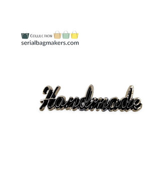 ZipperZoo Handmade script tag (2 pack) - zwart nikkel