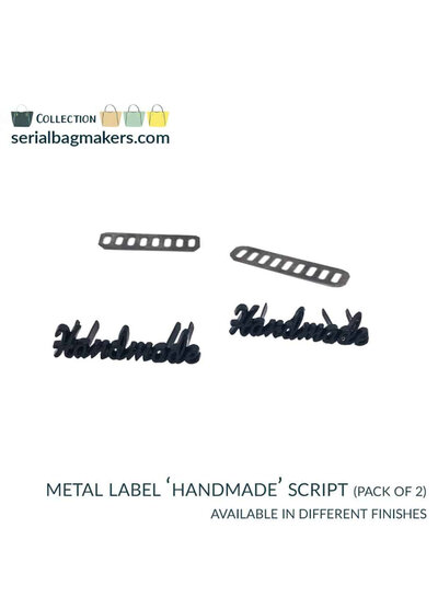 SBM Handmade script tag (2 pack) - Electro Black