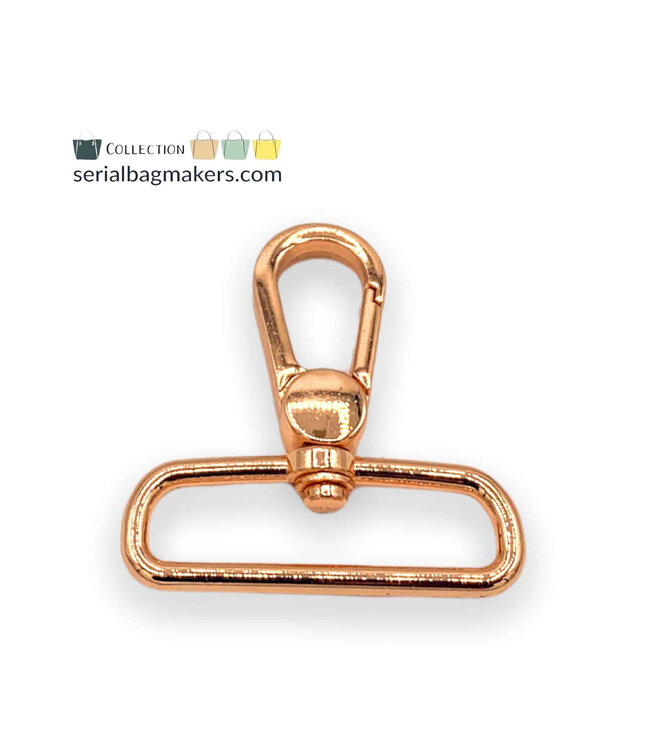 ZipperZoo musketonhaak premium - 38 mm - rose gold - 2-pack