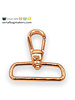 ZipperZoo Swivel hook Premium - 38 mm - Rose gold - 2-Pack