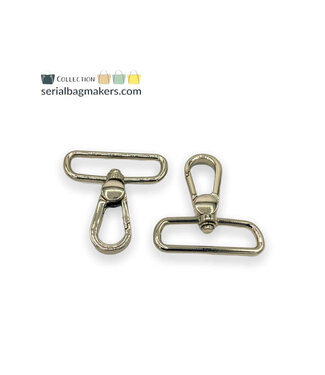 ZipperZoo musketonhaak premium - 38 mm - zilver - 2-pack