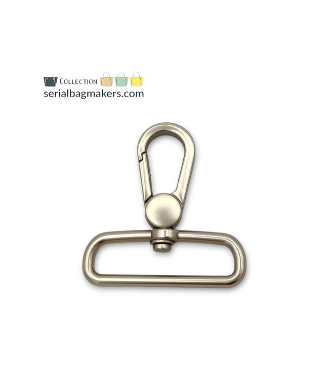 ZipperZoo musketonhaak premium - 38 mm - zilver - 2-pack