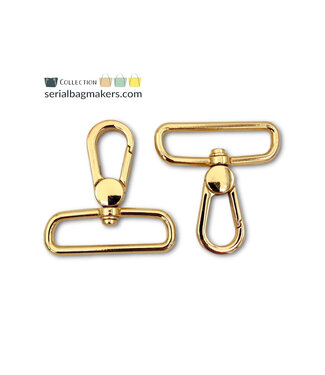 ZipperZoo musketonhaak premium - 38 mm - goud - 2-pack
