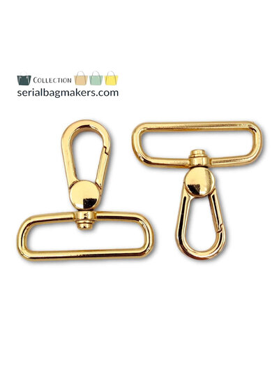 ZipperZoo Swivel hook Premium - 38mm - warm gold - 2Pack