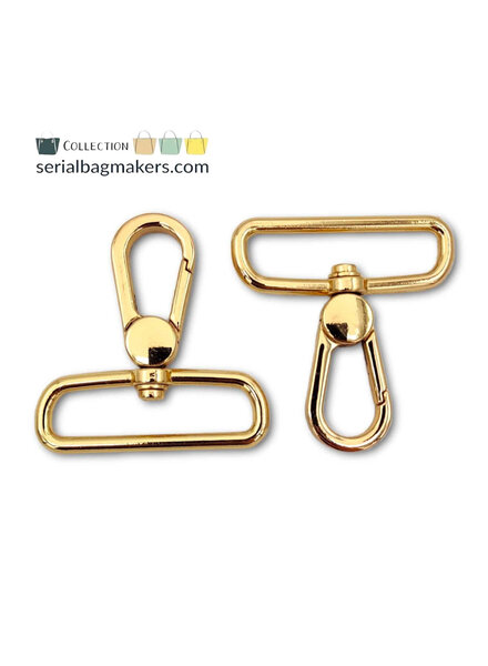 ZipperZoo Swivel hook Premium - 38mm - warm gold - 2Pack