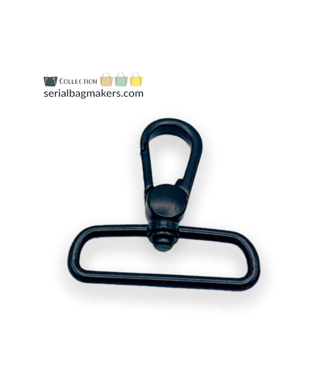 ZipperZoo musketonhaak premium - 38 mm - zwart - 2-pack