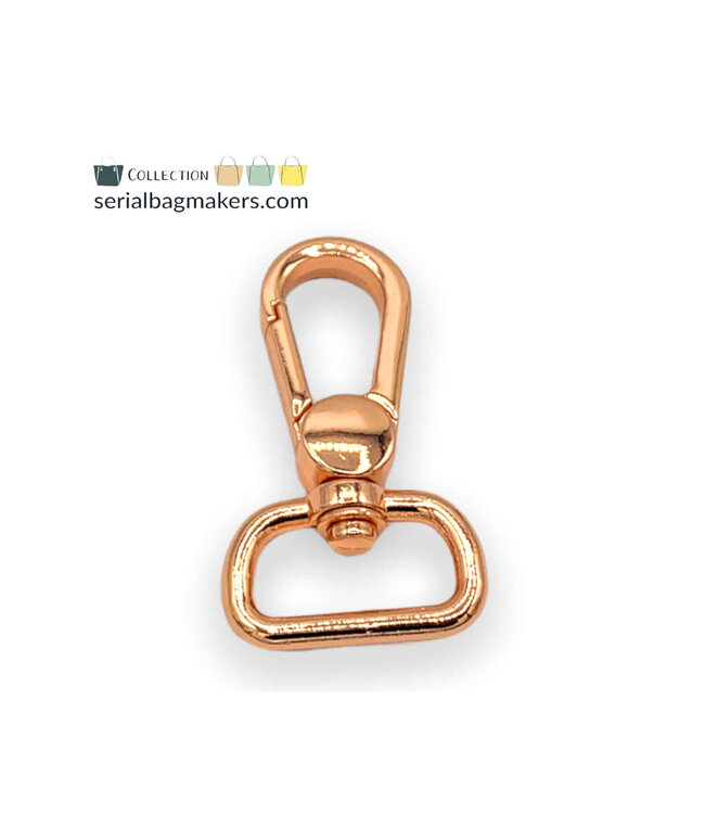 ZipperZoo musketonhaak premium - 19 mm - rose gold - 2-pack