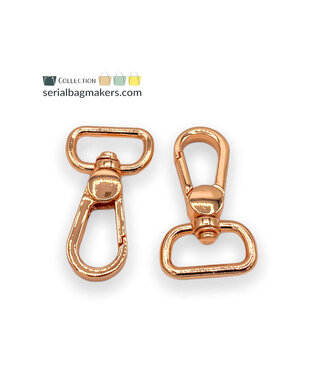 ZipperZoo musketonhaak premium - 19 mm - rose gold - 2-pack