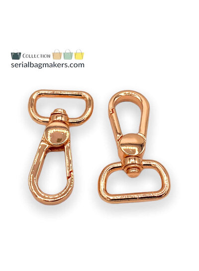 ZipperZoo Swivel hook Premium - 19 mm - rose gold - 2-Pack