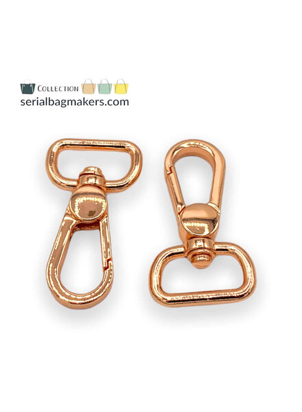 ZipperZoo Swivel hook Premium - 19 mm - rose gold - 2-Pack