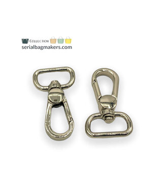 ZipperZoo musketonhaak premium - 19 mm - zilver - 2-pack