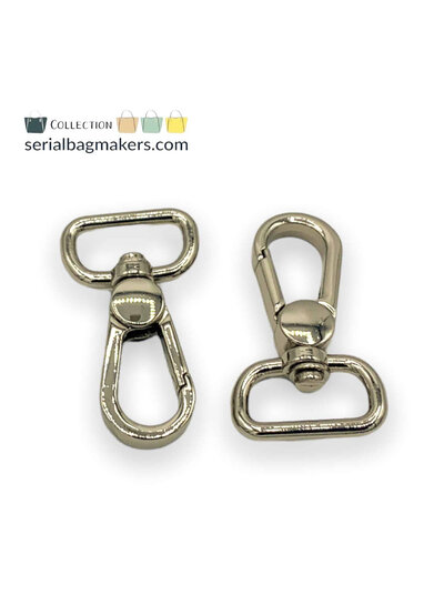 ZipperZoo Swivel hook Hook - 19 mm - Silver - 2-Pack