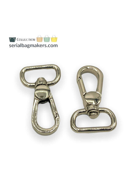 ZipperZoo musketonhaak premium - 19 mm - zilver - 2-pack