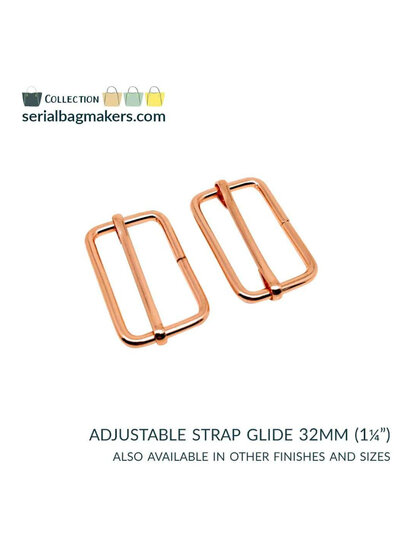 SBM adjustable slide buckle 32 mm - rose gold