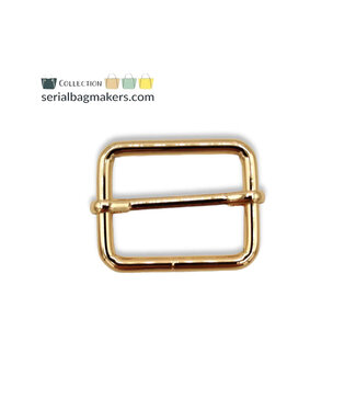 ZipperZoo verstelbare schuifgesp grote opening 32 mm - warm goud per 2