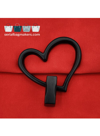 SBM heart - twist lock - electro black