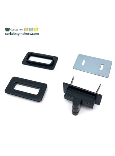 ZipperZoo Push together - twist lock Electro Black