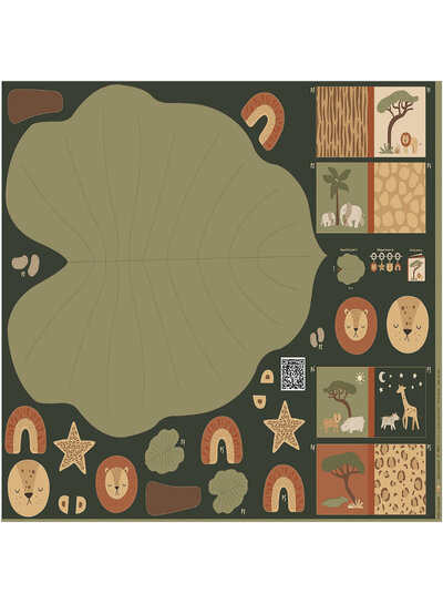 Poppy fabrics safari play mat - panel