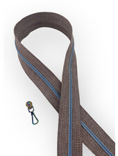 ZipperZoo spiral zipper burgundy melee with blue spiral #3 (excl. zipper pullers)