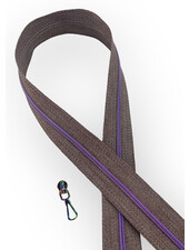 ZipperZoo spiral zipper burgundy melee with purple spiral #3 (excl. zipper pullers)