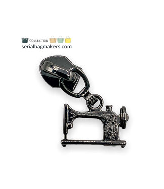 ZipperZoo Zipper Puller #5 - Sewing Machine - Gun Metal Packed per 3