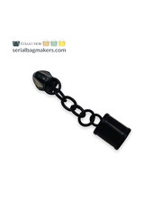 SBM zipper puller #5 - tassel - electro black