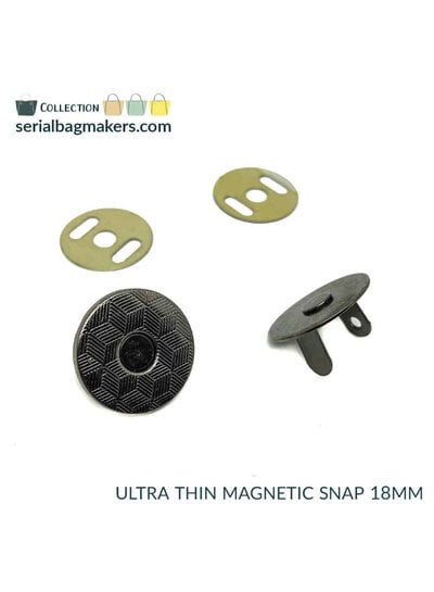 ZipperZoo flat magnetic clasp black nickel