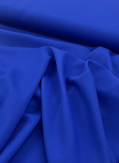 kobalt - viscose crepe met 3% elasthan