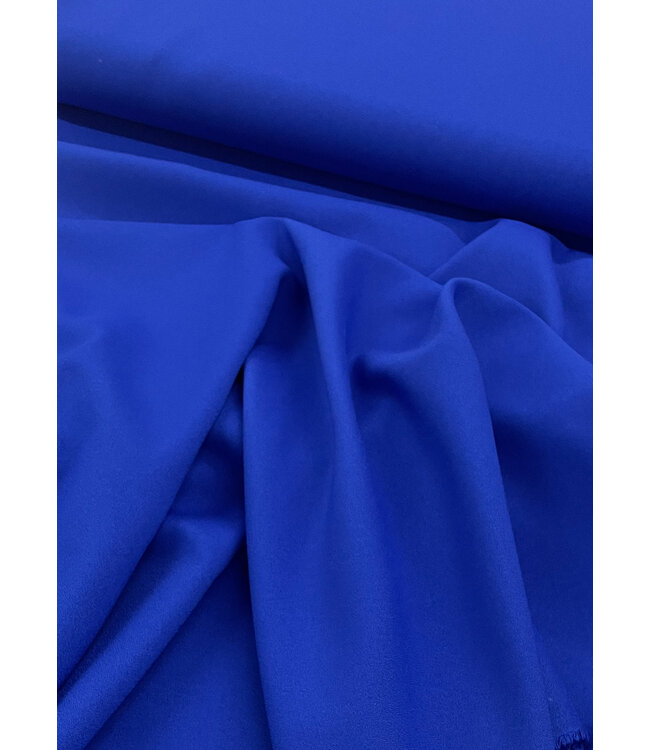 kobalt - viscose crepe met 3% elasthan