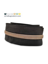 SBM black zipper tape with copper nylon coil - nr.5