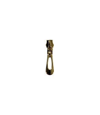 ZipperZoo ritstrekker #5 - buttonhole - warm goud verpakt per 3