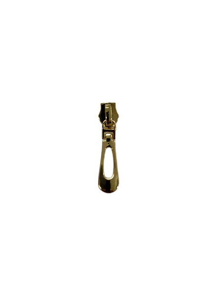 SBM zipper puller #5 - buttonhole - warm gold