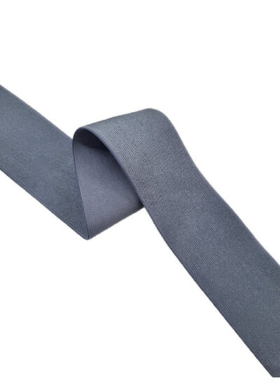 dolfijnblauw shiny - taille elastiek 40 mm