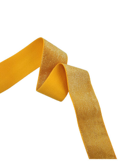 gold and peach shiny - waist elastic 40 mm