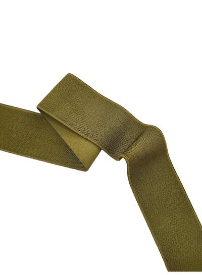 olive green shiny - waist elastic 40 mm