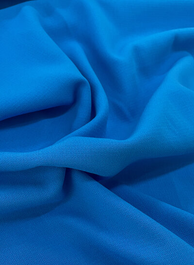 Fibremood aqua blauw - klassieke soepelvallende stof rayon mix - Thara