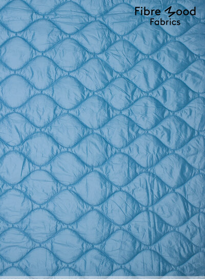 Fibremood light blue drop quilted fabric - Dunya