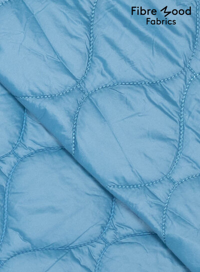 Fibremood light blue drop quilted fabric - Dunya