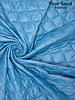 Fibremood light blue drop quilted fabric - Dunya
