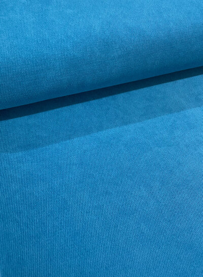 Bittoun aqua blauw - babyrib / velours