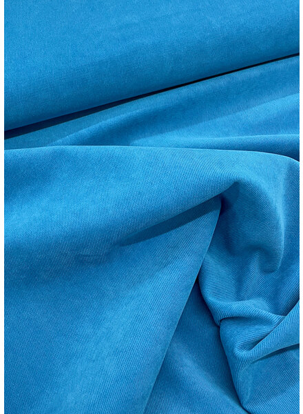 Bittoun aqua blauw - prachtige velours met twill binding