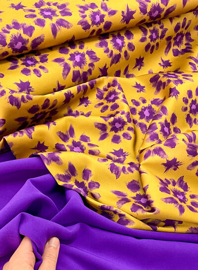 Bittoun bright purple - classy supple trouser fabric