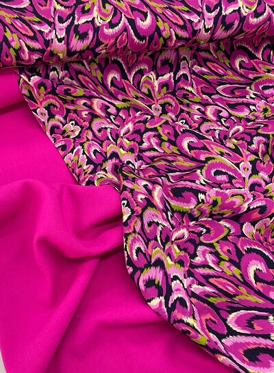 Bittoun pink all over - beautiful viscose twill