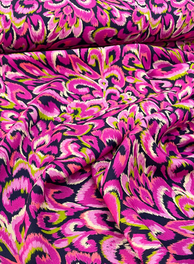 Bittoun pink all over - mooie viscose twill