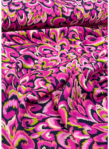 Bittoun pink all over - mooie viscose twill