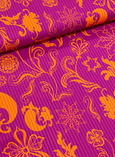 A la Ville fuchsia faux plisse