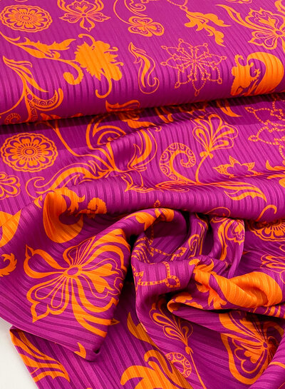 A la Ville fuchsia faux plisse