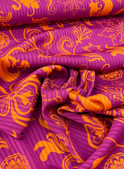 A la Ville fuchsia faux plisse