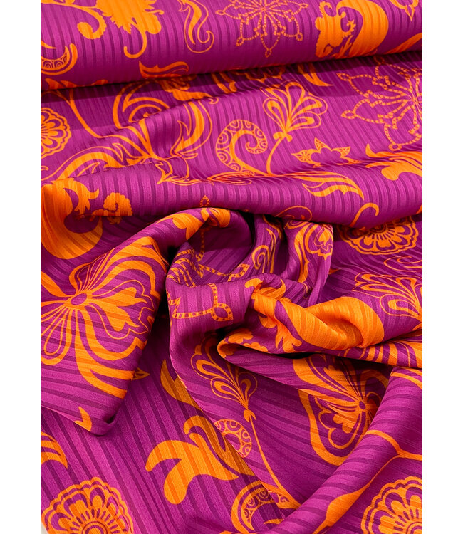 A la Ville fuchsia faux plisse