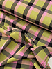 Bittoun checks green and pink - beautiful woven viscose blend with a little elastane.